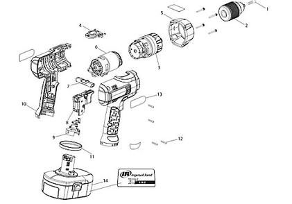 Diagram Diagram and Parts List for IRD650  Ingersoll Rand Drill